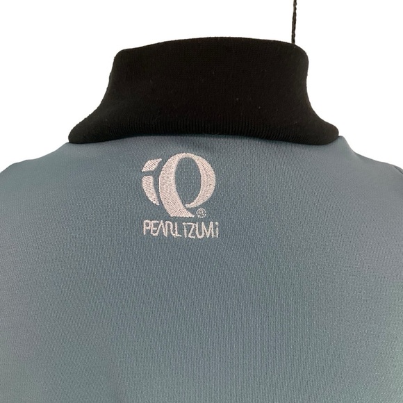 Pearl Izumi 1/2 Zip Pullover Jacket Blue Gray Size Large Arm Pocket - Picture 8 of 14